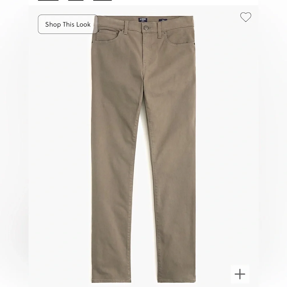 J crew dusty charcoal Slim-fit garment-dyed five-pocket pant